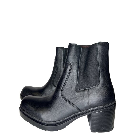 Sandro Moscoloni Ana Julia Women's Chelsea Boot Black Heeled Leather Size 7.5 - Picture 4 of 9